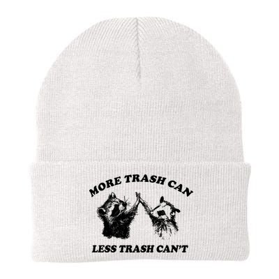 More Trach Can Less Trach CanT Funny Raccoon Beanie