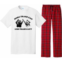 More Trach Can Less Trach CanT Funny Raccoon Pajama Set