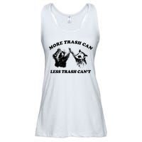 More Trach Can Less Trach CanT Funny Raccoon Ladies Essential Flowy Tank
