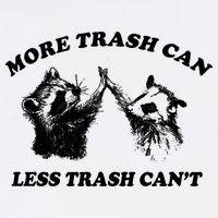 More Trach Can Less Trach CanT Funny Raccoon Ladies Essential Flowy Tank