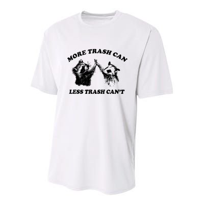 More Trach Can Less Trach CanT Funny Raccoon Youth Performance Sprint T-Shirt