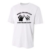 More Trach Can Less Trach CanT Funny Raccoon Youth Performance Sprint T-Shirt