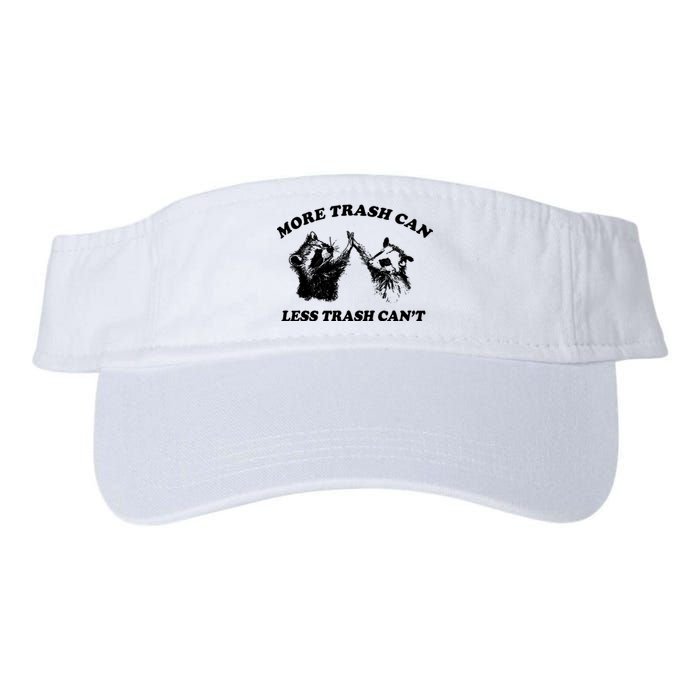 More Trach Can Less Trach CanT Funny Raccoon Valucap Bio-Washed Visor