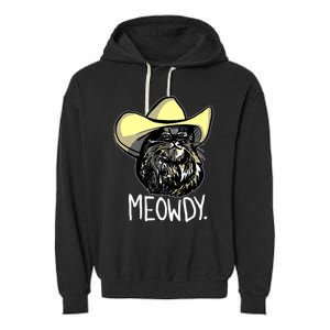 Meowdy Texas Cat Meme Garment-Dyed Fleece Hoodie