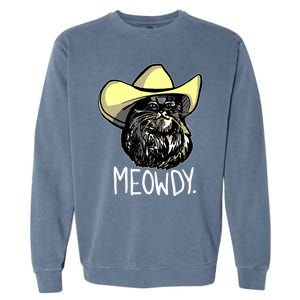 Meowdy Texas Cat Meme Garment-Dyed Sweatshirt