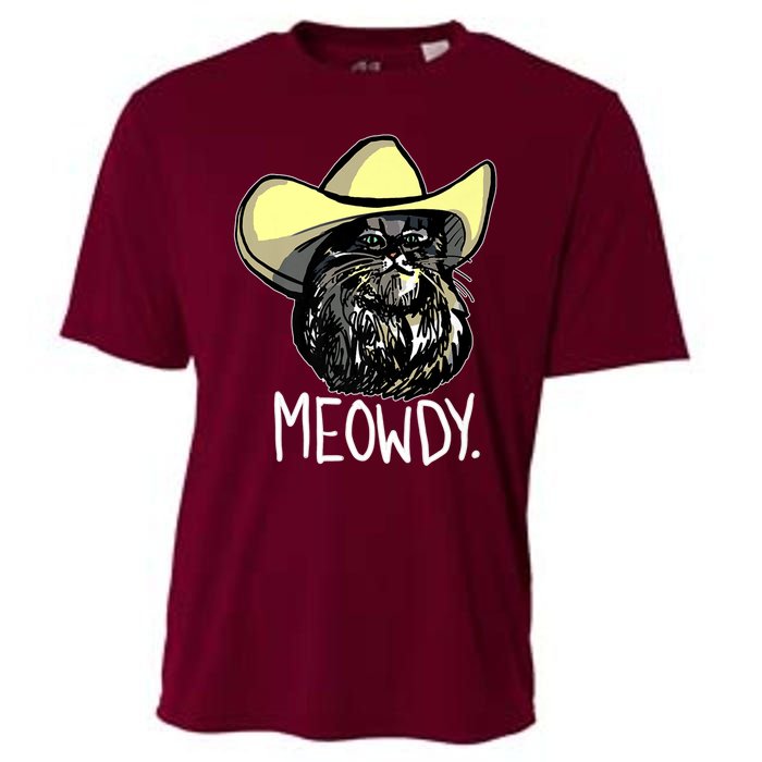 Meowdy Texas Cat Meme Cooling Performance Crew T-Shirt