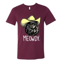 Meowdy Texas Cat Meme V-Neck T-Shirt