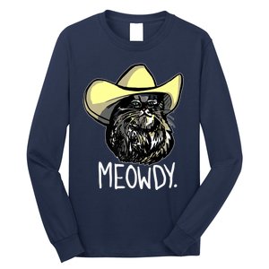 Meowdy Texas Cat Meme Long Sleeve Shirt