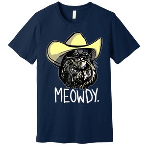 Meowdy Texas Cat Meme Premium T-Shirt