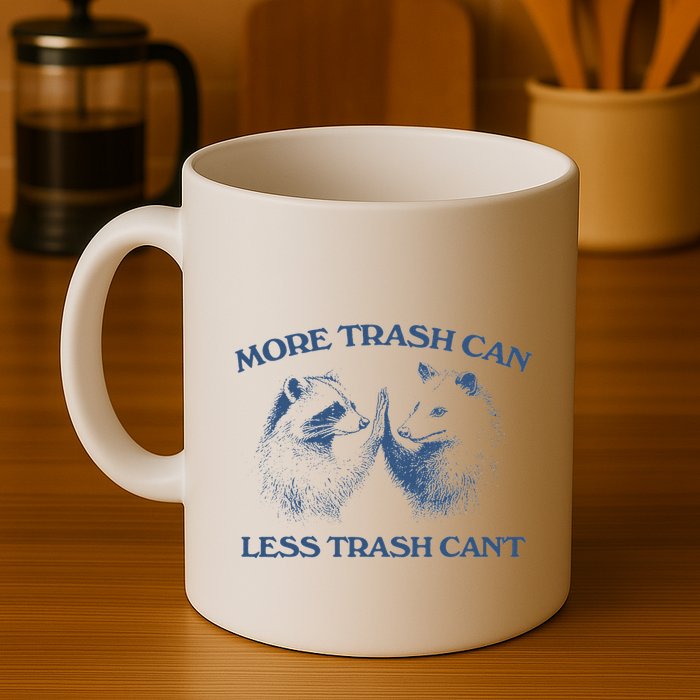 More Trash Can Less Trash CanT Funny Inspiration Mug