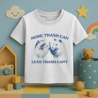 More Trash Can Less Trash CanT Funny Inspiration Toddler T-Shirt