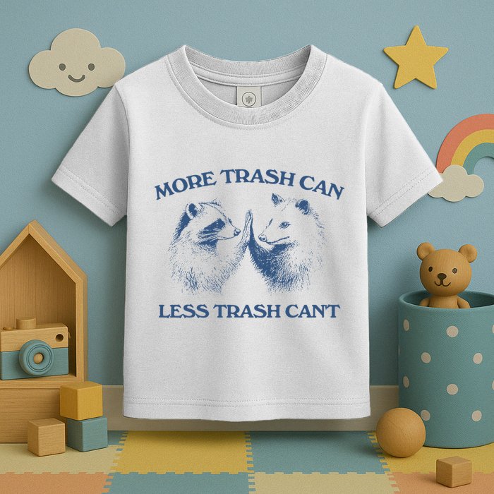 More Trash Can Less Trash CanT Funny Inspiration Toddler T-Shirt