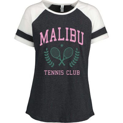 Malibu Tennis Club Fashion Design Classic Enza Ladies Jersey Colorblock Tee