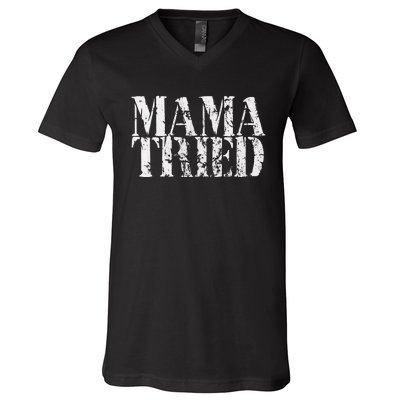 Mama Tried Country Music Lyrics Redneck Men Women Vintage V-Neck T-Shirt