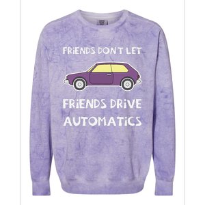 Manual Transmission Car Driving Enthusiast Stick Shift Humor Colorblast Crewneck Sweatshirt