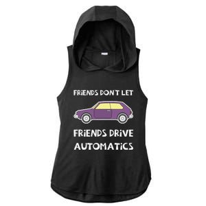 Manual Transmission Car Driving Enthusiast Stick Shift Humor Ladies PosiCharge Tri-Blend Wicking Draft Hoodie Tank