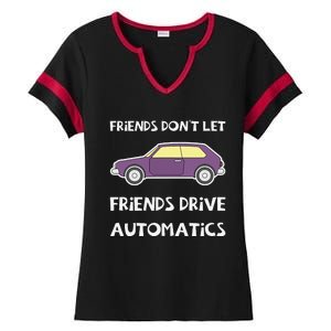 Manual Transmission Car Driving Enthusiast Stick Shift Humor Ladies Halftime Notch Neck Tee