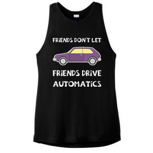 Manual Transmission Car Driving Enthusiast Stick Shift Humor Ladies PosiCharge Tri-Blend Wicking Tank