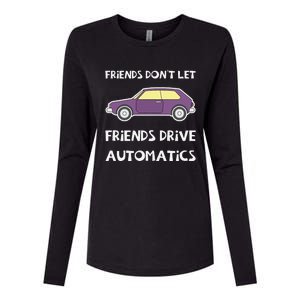 Manual Transmission Car Driving Enthusiast Stick Shift Humor Womens Cotton Relaxed Long Sleeve T-Shirt