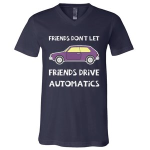 Manual Transmission Car Driving Enthusiast Stick Shift Humor V-Neck T-Shirt