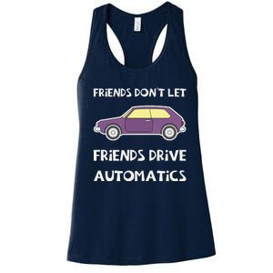 Manual Transmission Car Driving Enthusiast Stick Shift Humor Women's Racerback Tank