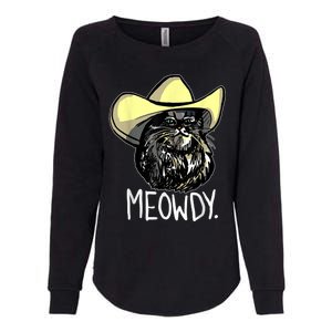 Meowdy Texas Cat Meme Womens California Wash Sweatshirt