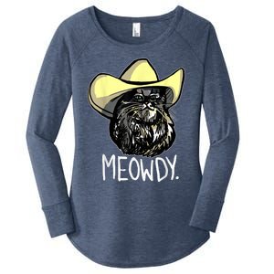 Meowdy Texas Cat Meme Women's Perfect Tri Tunic Long Sleeve Shirt