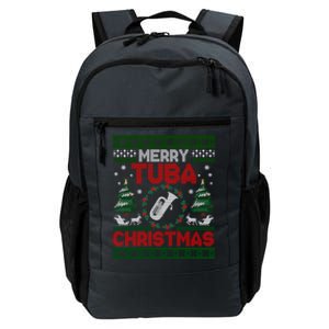 Merry Tuba Christmas Ugly Music Instrument Ugly Xmas Daily Commute Backpack