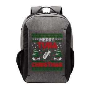 Merry Tuba Christmas Ugly Music Instrument Ugly Xmas Vector Backpack