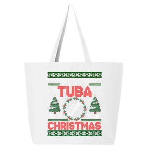 Merry Tuba Christmas Ugly Music Instrument Ugly Xmas 25L Jumbo Tote