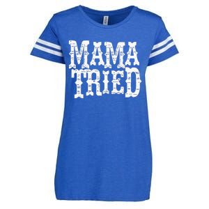 Mama Tried Country Outlaw Music Enza Ladies Jersey Football T-Shirt