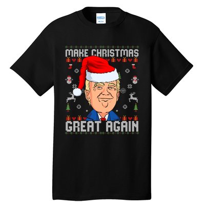 Make This Christmas Great Again Funny Donald Trump Ugly Sweater Tall T-Shirt