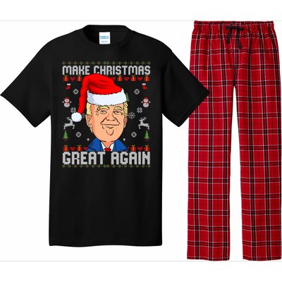 Make This Christmas Great Again Funny Donald Trump Ugly Sweater Pajama Set