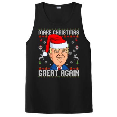 Make This Christmas Great Again Funny Donald Trump Ugly Sweater PosiCharge Competitor Tank