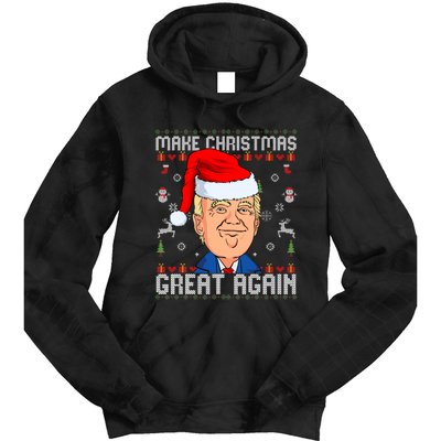 Make This Christmas Great Again Funny Donald Trump Ugly Sweater Tie Dye Hoodie