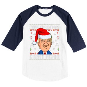 Make This Christmas Great Again Funny Donald Trump Ugly Sweater Baseball Sleeve Shirt