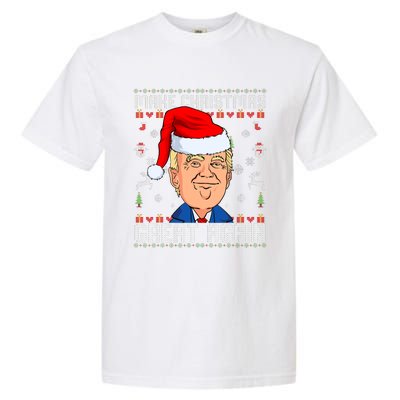 Make This Christmas Great Again Funny Donald Trump Ugly Sweater Garment-Dyed Heavyweight T-Shirt