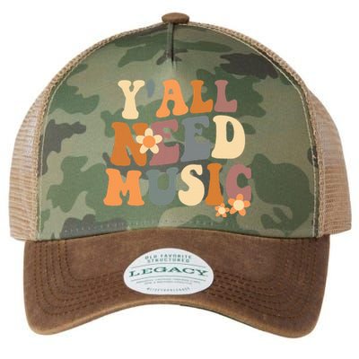 Music Teacher Cute Back To School YAll Need Music Legacy Tie Dye Trucker Hat