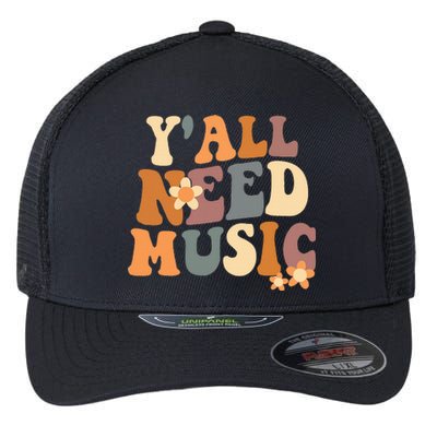 Music Teacher Cute Back To School YAll Need Music Flexfit Unipanel Trucker Cap