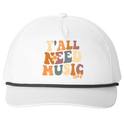 Music Teacher Cute Back To School YAll Need Music Snapback Five-Panel Rope Hat