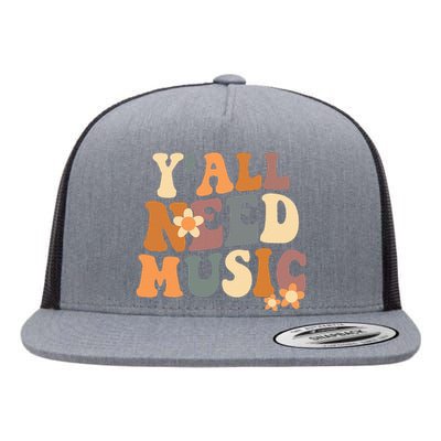 Music Teacher Cute Back To School YAll Need Music Flat Bill Trucker Hat