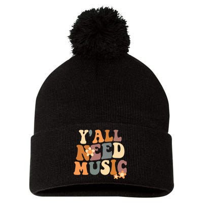 Music Teacher Cute Back To School YAll Need Music Pom Pom 12in Knit Beanie