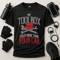My Toolbox Costs More Than Your Car Funny Auto Mechanic Cooling Performance Crew T-Shirt