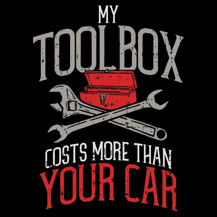 My Toolbox Costs More Than Your Car Funny Auto Mechanic Cooling Performance Crew T-Shirt