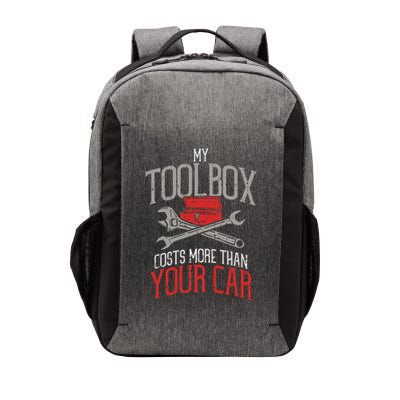My Toolbox Costs More Than Your Car Funny Auto Mechanic Vector Backpack