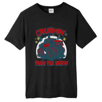 Monster Truck Crushin Thru The Snow Winter Tall Fusion ChromaSoft Performance T-Shirt