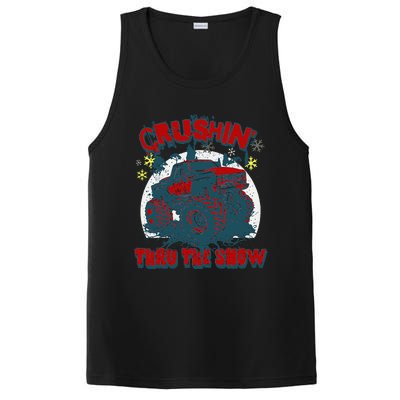 Monster Truck Crushin Thru The Snow Winter PosiCharge Competitor Tank