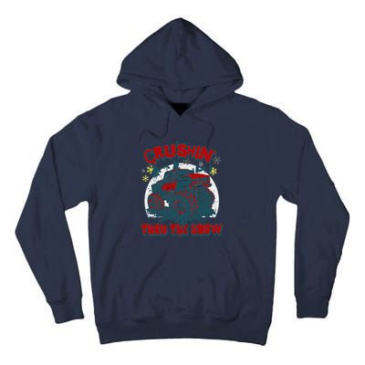 Monster Truck Crushin Thru The Snow Winter Tall Hoodie