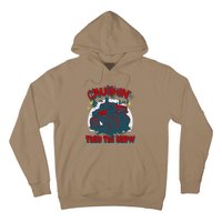 Monster Truck Crushin Thru The Snow Winter Hoodie