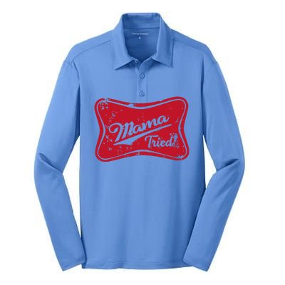 Mama Tried Country Outlaw Music Western Silk Touch Performance Long Sleeve Polo